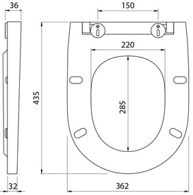Bruckner Bruckner, DARIO WC sedátko, SLIM, Soft Close, duroplast, biela, 301.403.4