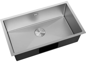 Mexen Trixo, 1-komorový nerezový drez 750 x 440 mm, brúsená oceľ, 6415751000-01
