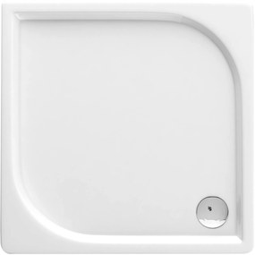 Deante Cubic, štvorcová akrylátová sprchová vanička 90x90x4,5 cm, hĺbka 3cm, biela, KTK_041B