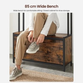 Stojanový vešiak NAVOR hnedá/čierna