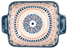 Hranatá miska s modrým vzorom Mibbo - 11 * 8 * 4 cm / 75 ml