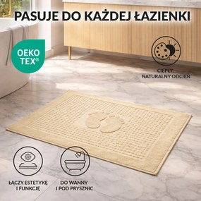 PODLOŽKA DO KÚPEĽNE HOTEL FEET 50X70 CM KRÉMOVÁ