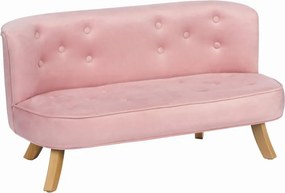 Detská zamatová sedačka ružová 17 cm a 25 cm Biela