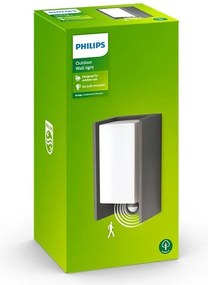 Philips - Vonkajšie nástenné svietidlo so senzorom BRIDGE 1xE27/15W/230V IP44