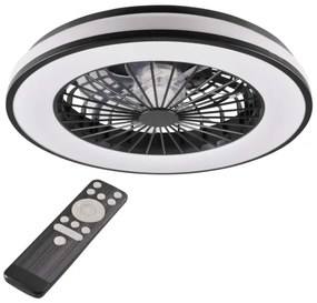 LED Stmievateľné stropné svietidlo s ventilátorom LED/48W/230V 3000-6500K + DO