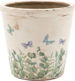 Dekoratívny obal na kvetináč Butterflies Home S - Ø 12*11 cm