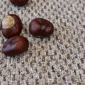 Timzo, Metrážny koberec Rubin 2113 l. beige, na mieru, šíře 4m, béžová, ab (mriežka), chodba / predsieň