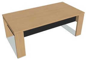 Stôl Verno+ S 200 x 100 cm, dub svetlý / čierna