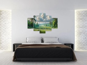 Obraz - Zelená krajina (150x105 cm)