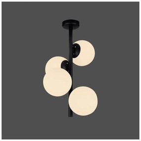 Čierne závesné svietidlo Squid Lighting Owl, výška 53 cm