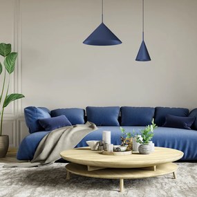 Závesné svietidlo Capital, 1x tmavomodré kovové tienidlo, (fi 46cm), db