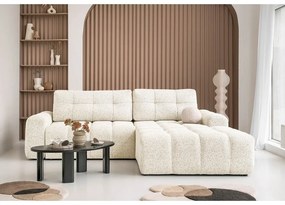 Krémová rozkladacia modulárna rohová pohovka s úložným priestorom (pravý roh) Lulu – Miuform