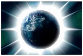 Obraz ožiarenej planéty (90x60 cm)