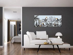 Obraz zvierat v tropickom lese (120x50 cm)