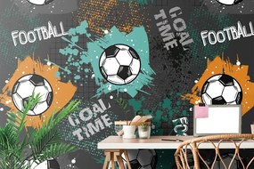 Tapeta futbalová lopta v modernom prevedení - 225x270