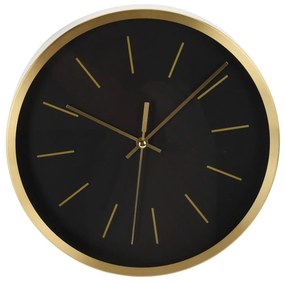 Nástenné hodiny GOLACK 25 cm čierne/zlaté