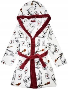 Detský župan s kapucňou Harry Potter - motív sova Hedviga, 116 / 122