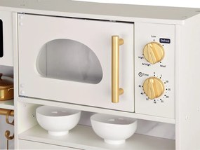 Veľká drevená kuchynská zostava v glamour štýle so zlatými doplnkami ZA5270