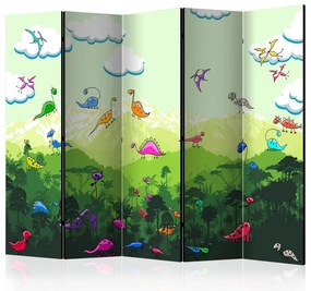 Artgeist Paraván - Colorful Dinosaurs II [Room Dividers]
