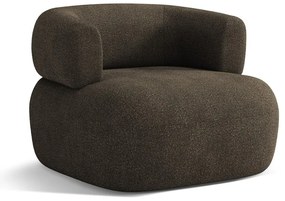Hnedé kreslo z textílie bouclé Jenny – Micadoni Home