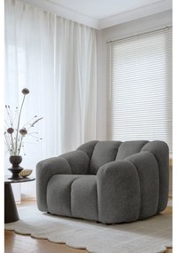 Sivé kreslo Shell – Miuform