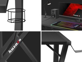 Rohový PC stolík Hyperion 6.3 (čierna). Akcia -18%. Vlastná spoľahlivá doprava až k Vám domov. 1087517