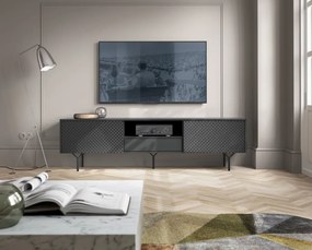 Široká TV skrinka Raven, čierna