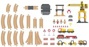 lupilu®  Drevená železničná súprava L (stavenisko)  (100395147)