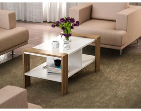 Asir Konferenčný stolík ERICA 42x90 cm biela/hnedá 756FRN2811