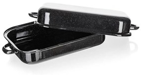 Banquet 2-dielny hranatý smaltovaný pekáč CULINARIA Black, 35 cm
