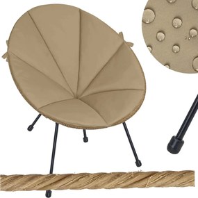 Vodeodolný podsedák do záhradného kresla ACAPULCO 91x72 cm - tmavo béžový