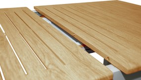 Doppler EXPERT WOOD - záhradný rozkladací hliníkový stôl 150/210 x 90 x 75 cm - 2. akosť (N593)