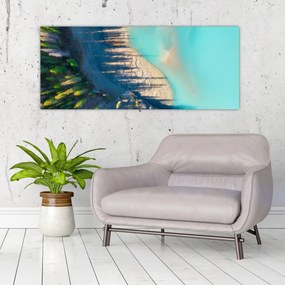 Obraz - Pohľad na jazero (120x50 cm)