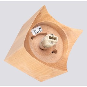 Stropné svietidlo v prírodnej farbe so skleneným tienidlom 12x12 cm Rayer – Sollux