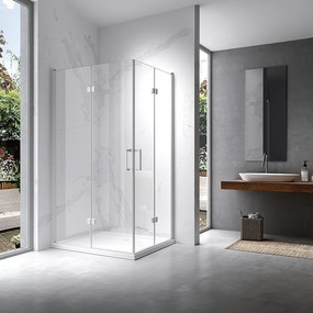 BPS-koupelny Obdĺžnikový sprchovací kút HYD-OK13A 100x90 biela/transparent - bez vaničky