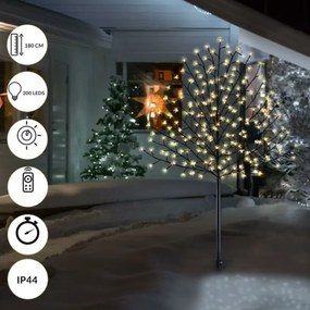 Monzana Svietiaci strom ČEREŠŇA do interiéru aj exteriéru, 180cm,  teplá  biela