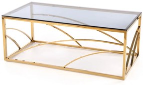 Konferenčný stolík Unispace sklo/zlatý