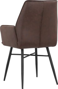 Hnedé čalúnené jedálenské kreslá v súprave 2 ks Anzo – Støraa