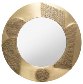 Futuro nástenné zrkadlo zlaté Ø80 cm