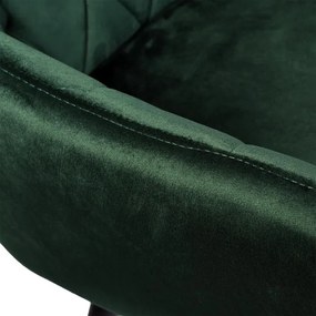 Jedálenská stolička ATLANTA zamatová, tmavozelená