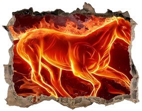 Díra 3D fototapeta na stěnu Kôň v plameňoch nd-k-11746508