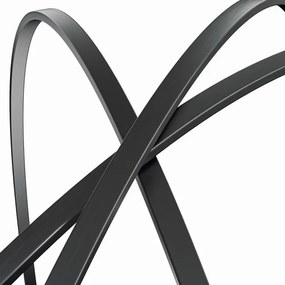 Erga Round, okrúhle zrkadlo 50cm, čierny rám, ERG-V01-ROUND-5050-BK