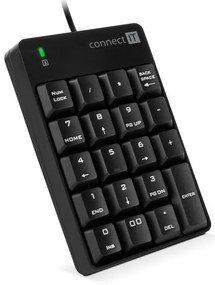 CONNECT IT CKB-0060-BK - Káblová numerická klávesnica čierna CKB-0060-BK