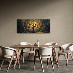 Obraz – Strom so zlatou aurou (120x50 cm)