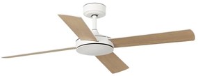 FARO Barcelona FARO 33350DC - Stropný ventilátor MALLORCA L biela/hnedá pr.132 cm + diaľkové ovládanie FA33350DC