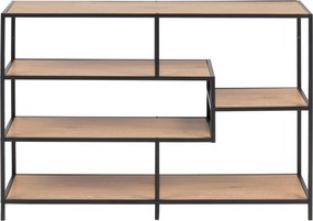 XXXLutz REGÁL, čierna, farba duba, oceľ, 114/78/35 cm Dieter Knoll - Regály - 001749018602