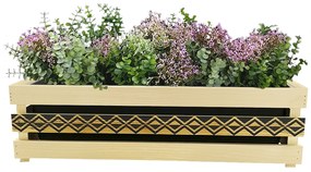 AMADEA Drevený obal s hrantíkom a motívom kosoštvorcov, 62x21,5x17cm Český výrobok