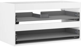 Mexen Box-A, závesná skrinka 90 cm, 2 zásuvky, biela matná, 91AX0-0900-470-2-01