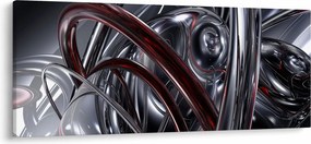 Obraz sivej abstrakcie (120x50 cm)