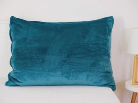 Obliečka na vankúš mikroplyš 70 × 90 cm - Laura petrolejová